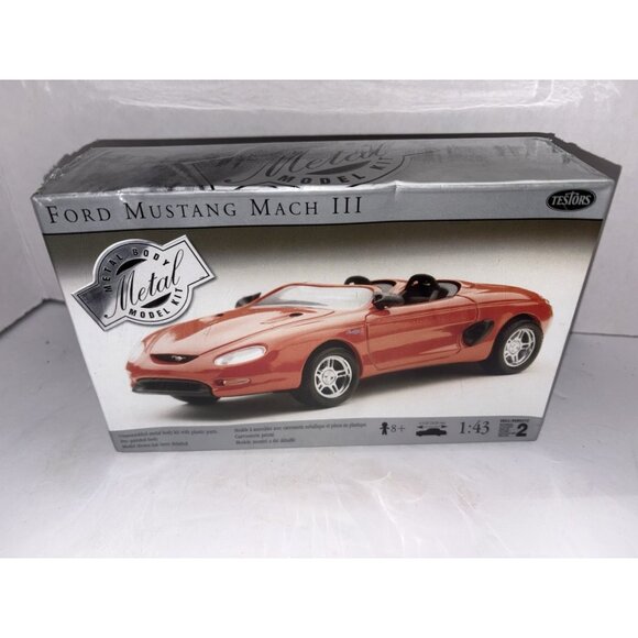Testors Other - Vintage 2000 1:43 TESTORS  MODEL KIT FORD MUSTANG MACH III CONCEPT RED 430009